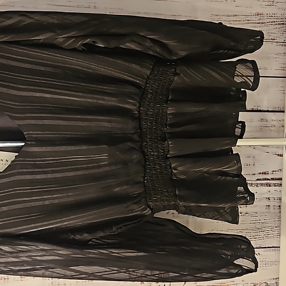 Jon & Anna Contemporary Semi-Sheer V-neck Blouse - Picture 3 of 10